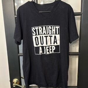 Jeep V Neck Tee Shirt Large